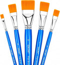 Flat Paint Brushes Set, Artist Flat Brush Set by GACDR