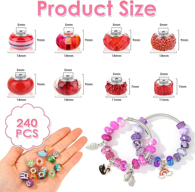 Cludoo 240 Piece Large Hole Beads - Image 7