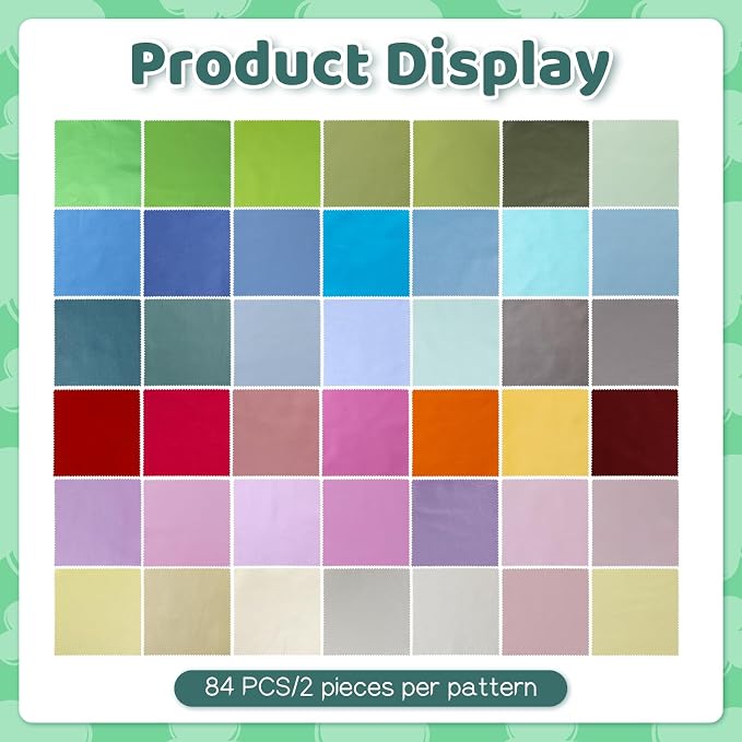 84 Pcs Multicolor Charm Packs for Quiltings, Cotton Quilting Fabric Bundles - Image 3