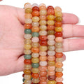 Songxi 5x8mm Natural Golden Silk Jade Stone Rondelle Beads, Gemstone by SongXi