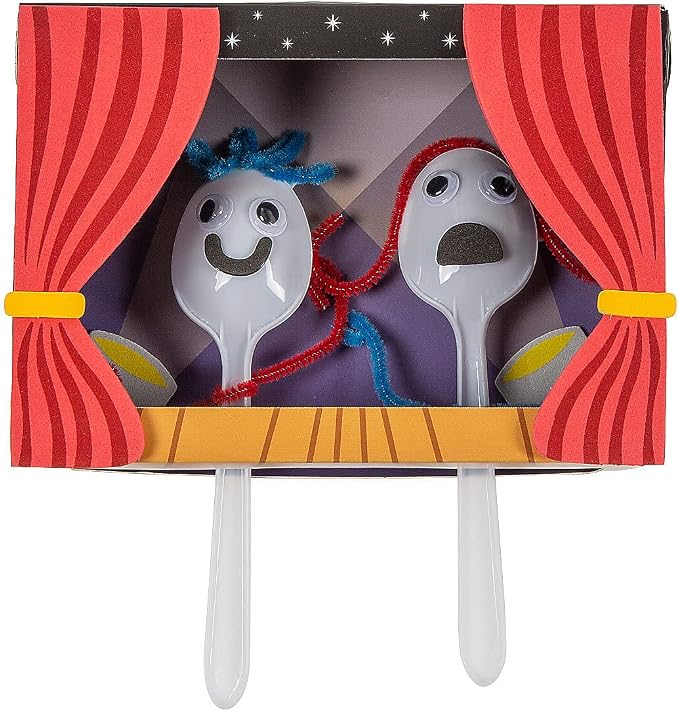 Fun Express Puppet Show Spoon Craft Kit, Makes 12 by FunExpress