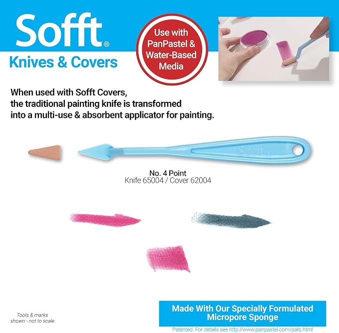 Sofft Artist Tools by GOLDEN, Sofft Knife & 5 Covers - Image 3