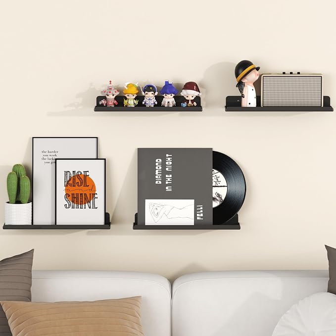 Lifewit Floating Shelves for Wall, Acrylic Display Shelf Wall Mounted for Figure - Image 2