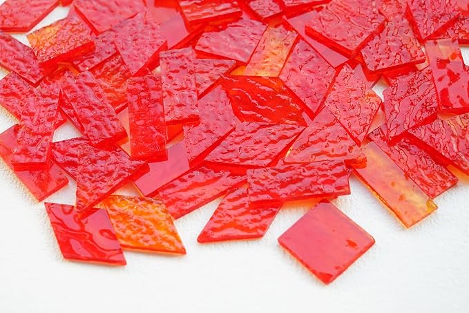 Large Textured Glass Mosaic Tiles - Image 7