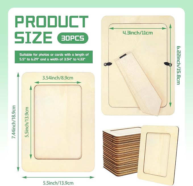 VOKOY 30 Pack Wooden Picture Frames - Image 2
