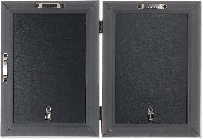 Lawrence Frames 4x6 Hinged Double Sutter Burnished Gold Picture Frame - Image 4