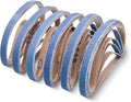 36 Pcs 1/2 x 18 Inch Sanding Belts for Metal, 1/2x18 Zirconia Belt Sander Sanding Belts, 6 Each of 40/60/80/100/120/240 Assorted Grits Sanding Belts for Air Belt Sander