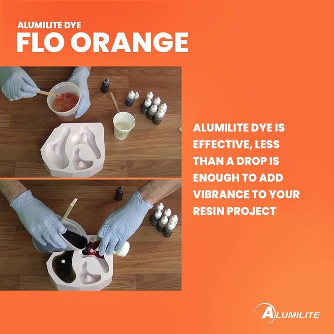 Alumilite Liquid Dye Flo Orange 1 Oz, Highly Concentrated Dye - Image 4