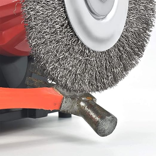 YKLP 4 inch Stainless Steel Wire Wheel Brush with 5/8" Bore for Angle Grinder Derusting Cleaning Polishing