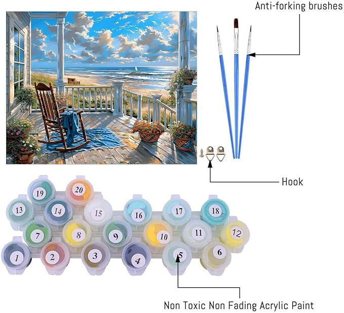 Clendo Landscape Paint by Numbers Kit - Image 3