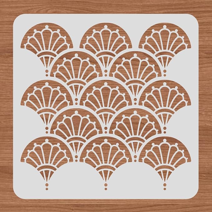 BENECREAT 12x12 Inch Art Deco Stencil - Image 3