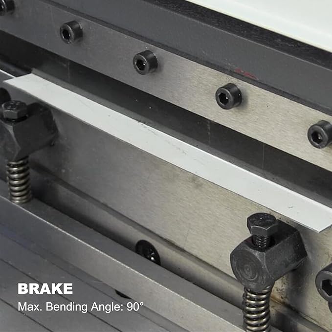 KAKA INDUSTRIAL Metal Brake,8-inch, 3-In-1 Combination Shear Brake Roll Machine,20-Gauge Shear, 90° |Slip Roll Machine for Bending Rolling 3-IN-1/8