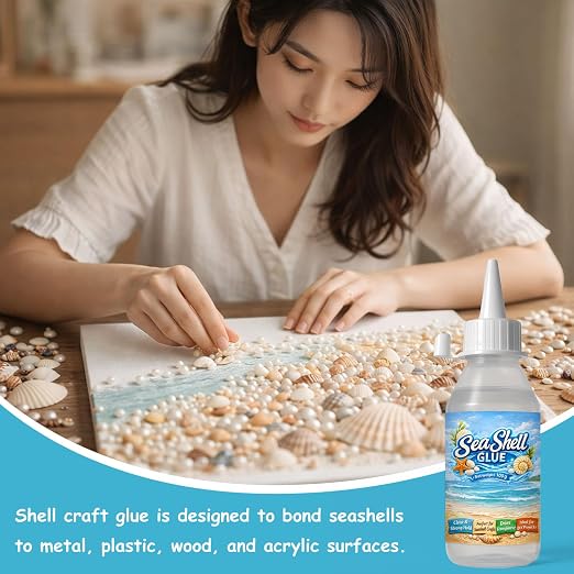 100ml Sea Shell Glue for Crafts, Strong Clear Glue for Shell to Metal Plastic - Image 4