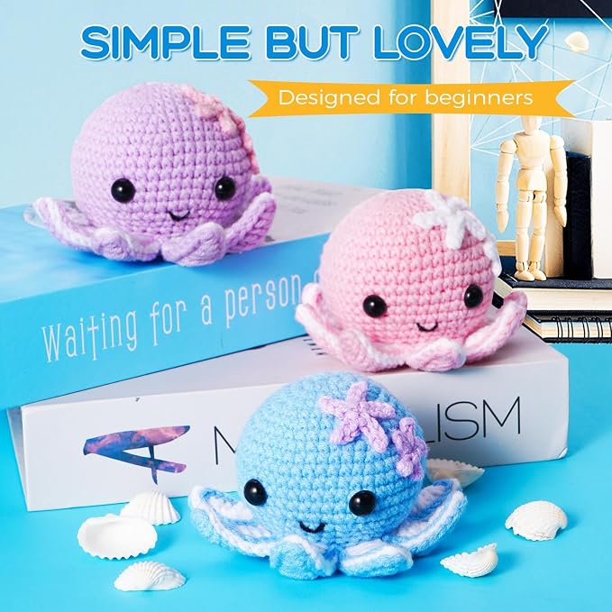 Crochet Kit for Beginners: Make 3 Cute Amigurumi Animals - Image 2