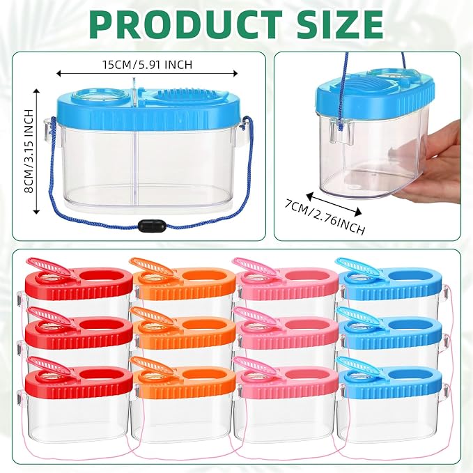 Halloscume 12 Pcs Insect Bug Viewer - Image 2