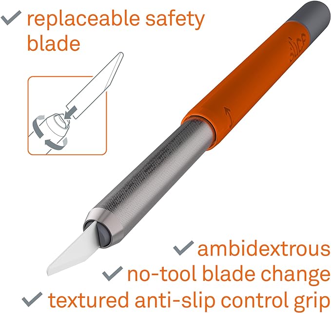 Slice 10518 Craft Knife, Finger-Friendly Edge, Safer Choice, Never Rusts - Image 4