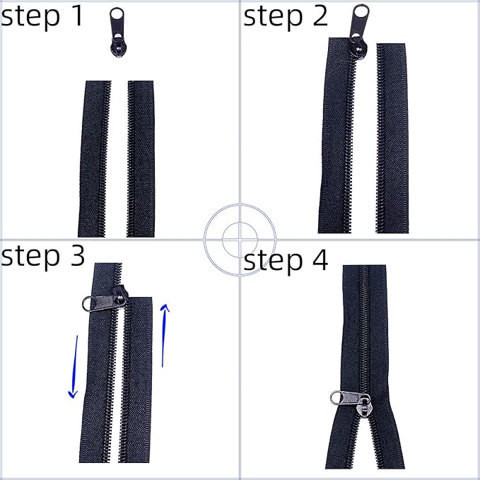 Sawoake 10 Yards Bulk Nylon Coil Zipper Replacement - Image 4