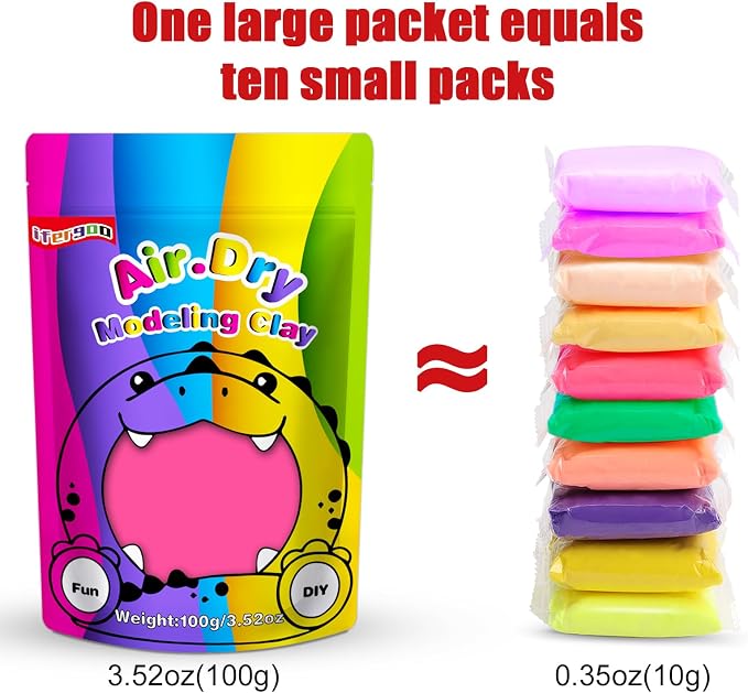 ifergoo Pink Air Dry Clay, DIY Creative Modeling Clay - Image 6