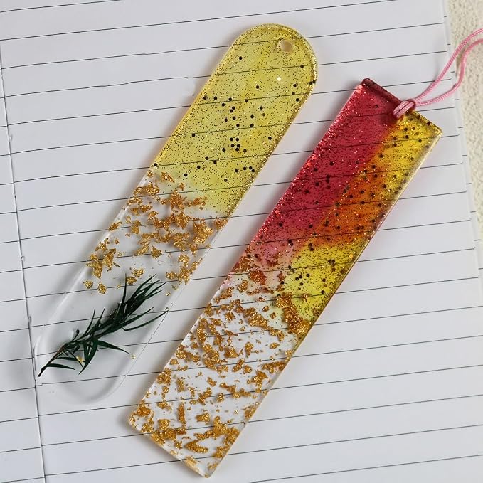 RESINWORLD Set of 3 Shiny Bookmarks Silicone Mold, Bookmark Resin Mold - Image 7