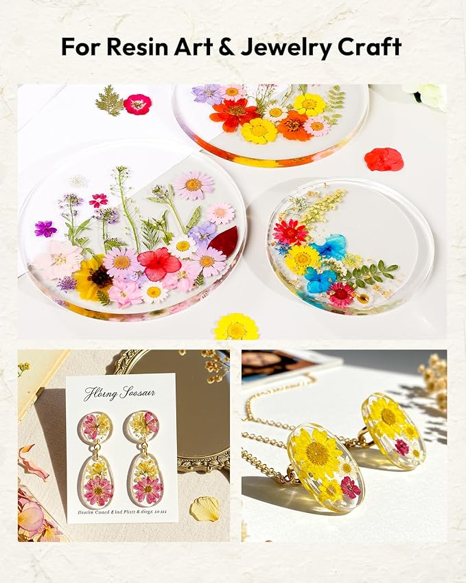 Dried Flowers, Resiners 100Pcs Pressed Flowers - Image 2