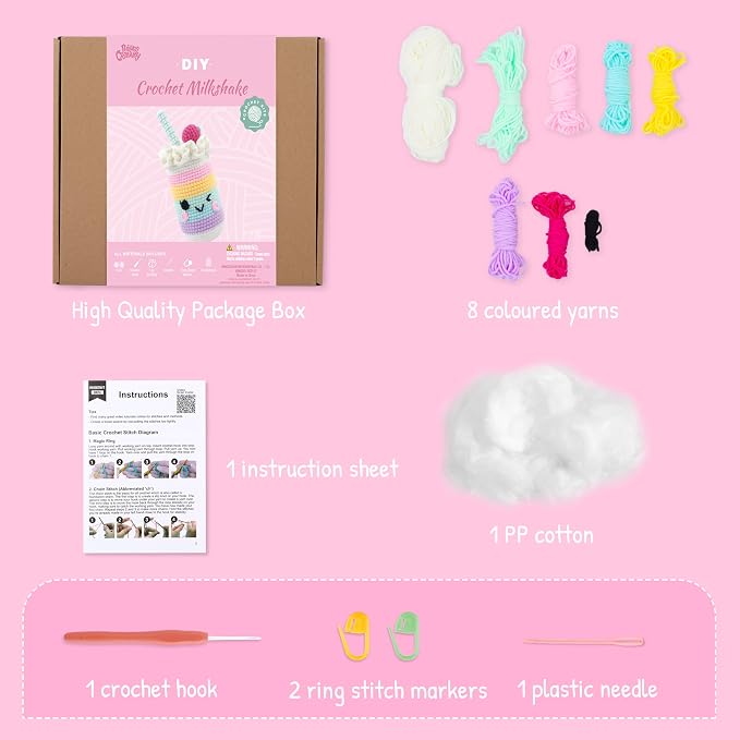 HOUSE CREATIVITY Crochet Kit for Beginners, Make a Cup - Image 3