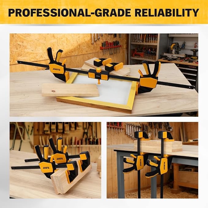 3-Pack 12-Inch Bar Clamp for Woodworking - Image 8