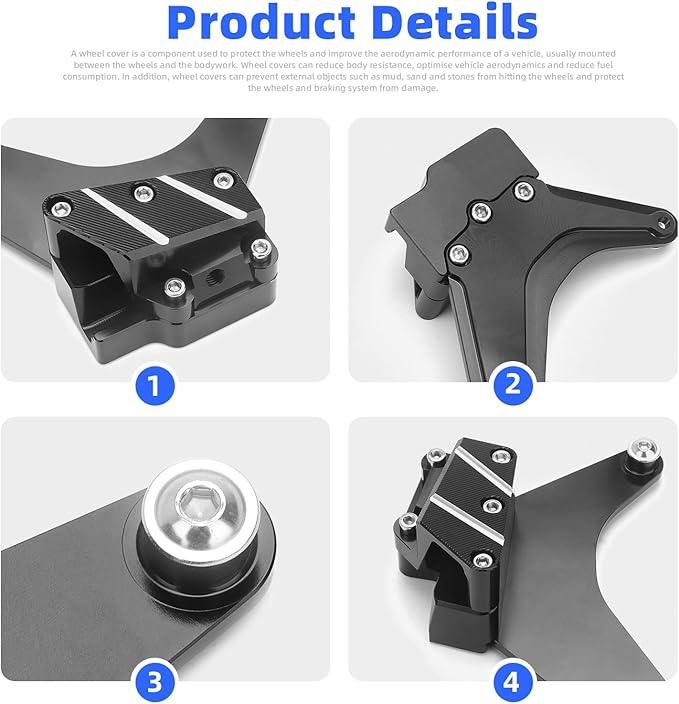 Motorcycle Front Brake Caliper Disc Guard Fairing Protector For BMW M1000RR S1000R S1000RR S1000XR 2020 2021 2022 2023 2024 Carbon Fiber Aero Disc Fender Accessories (100% Carbon Fiber)
