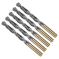 Drill Bit, 8mm Cutting Diameter, 4341 HSS Gold and Black 118° Cutting Angle Number Jobber Bits - (Applications: for Drilling Soft Metal Plastic Wood), 5-Pieces