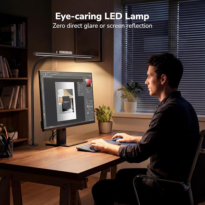 Lepro Led Desk Lamp for Home Office, Metal Architect Lamp - Image 3