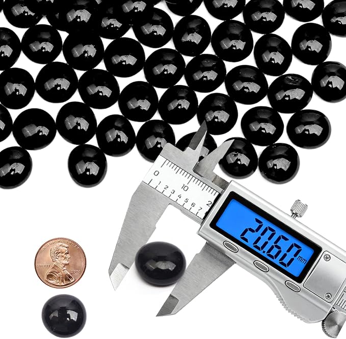 10 LB Black Glass Beads for Vases, Glass Pebbles - Image 2