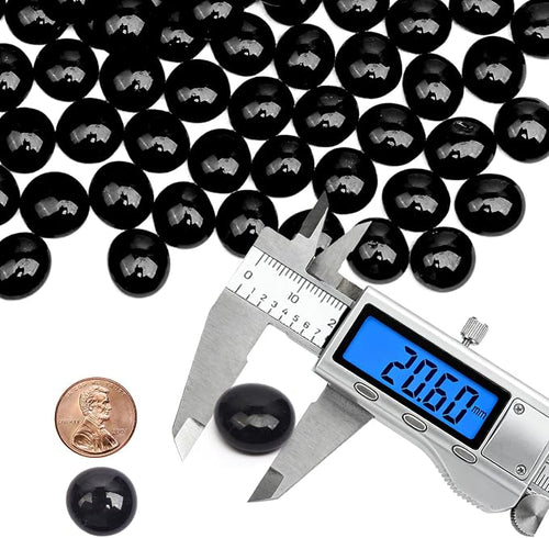 0.5 LB Black Glass Beads for Vases, Glass Pebbles - Image 2