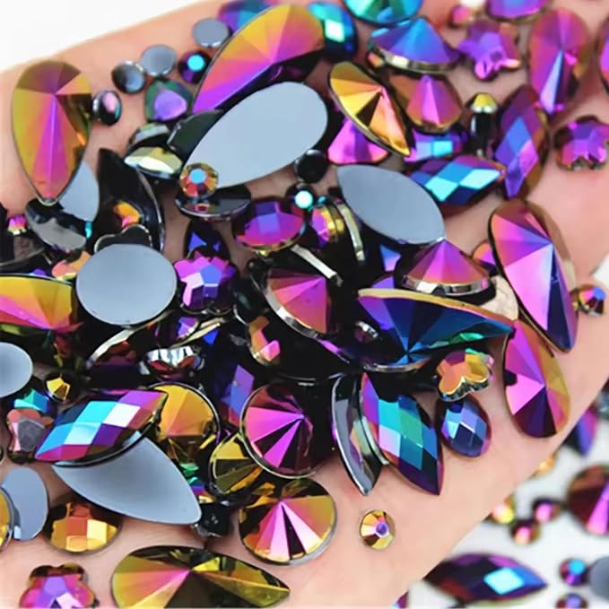 1000pcs Craft Gems Jewels, Flatback Acrylic Rhinestones by UYTRDVG
