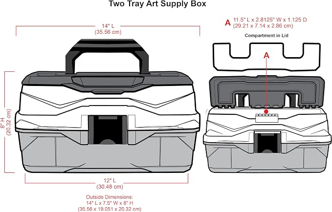 ArtBin 6892AG 2-Tray Art Supply Box, Portable Art & Craft Organizer - Image 4