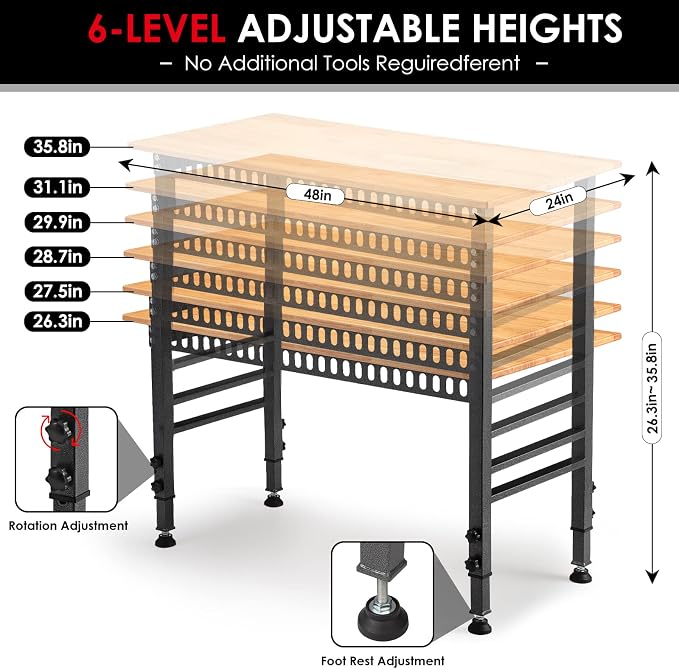 OLBRUS 48 "Adjustable Workbench - Image 3