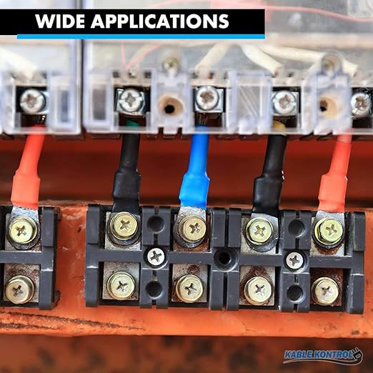 Kable Kontrol Heat Shrink Tubing - 1/4” Inch - 10' Ft Long, Clear Polyolefin - 2:1 Industrial Shrink Tube & Cable Sleeve for Electrical Wire Insulation - Rated for 600 V