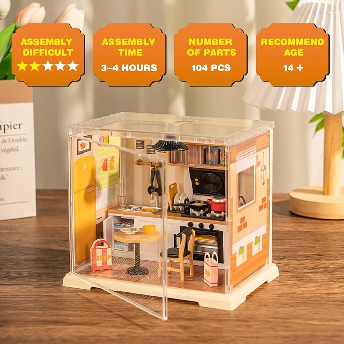 Kitchen Miniature House Kit, Mini Model Kits - Image 7