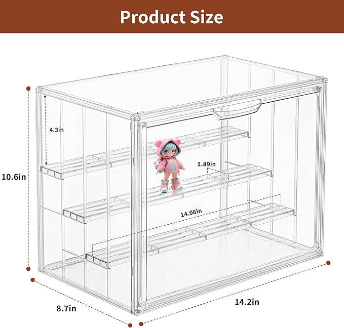 Clear Acrylic Display Case Upgrade 4 Tier Figure Display Cases - Image 4