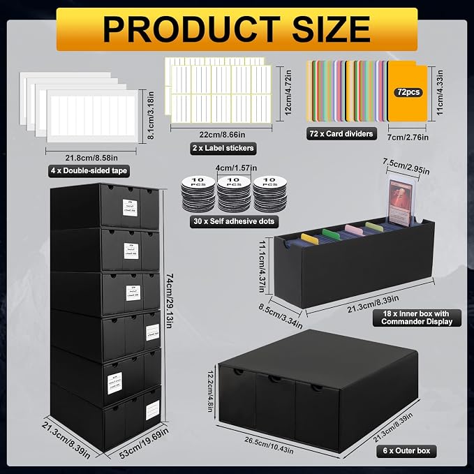Trading Card Storage Box, 10800+ Card Organizer - Image 3