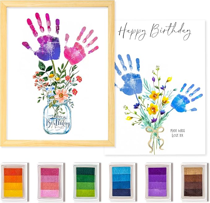 CLUSIVC Flower Bouquet Handprint Craft Kit-Gifts by CLUSIVC
