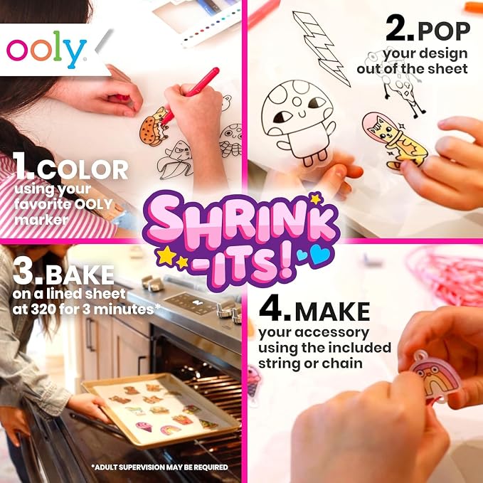 Ooly x Peanuts Snoopy 34 PC DIY Shrinking Art Kit - Image 4