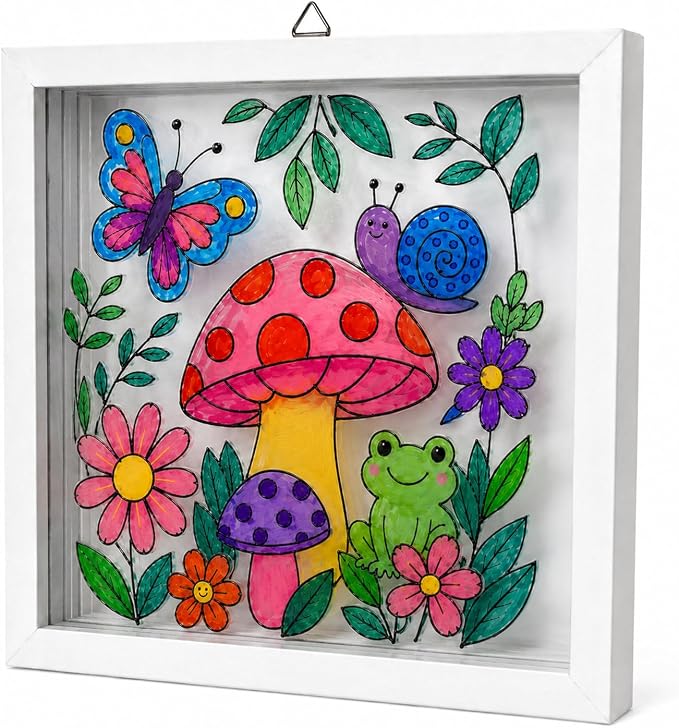 Paint Your Own 3D Shadow Box Frame, 8x8 Blank 3-Layer DIY Art Frame by XronSlute