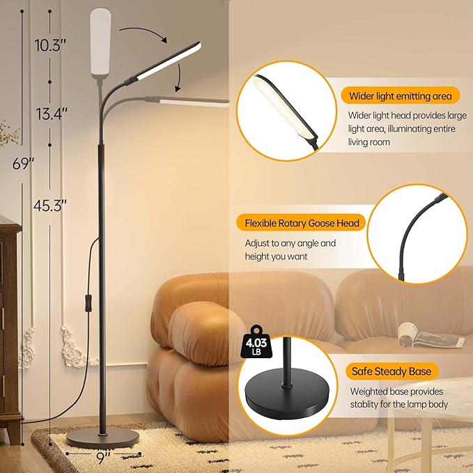 Aisutha LED Floor Lamp, 18W Super Bright Floor Lamp - Image 6