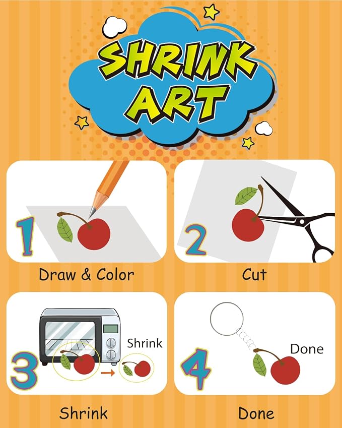 165 PCS Shrink Dink Keychain Kit, Shrink Papers - Image 5