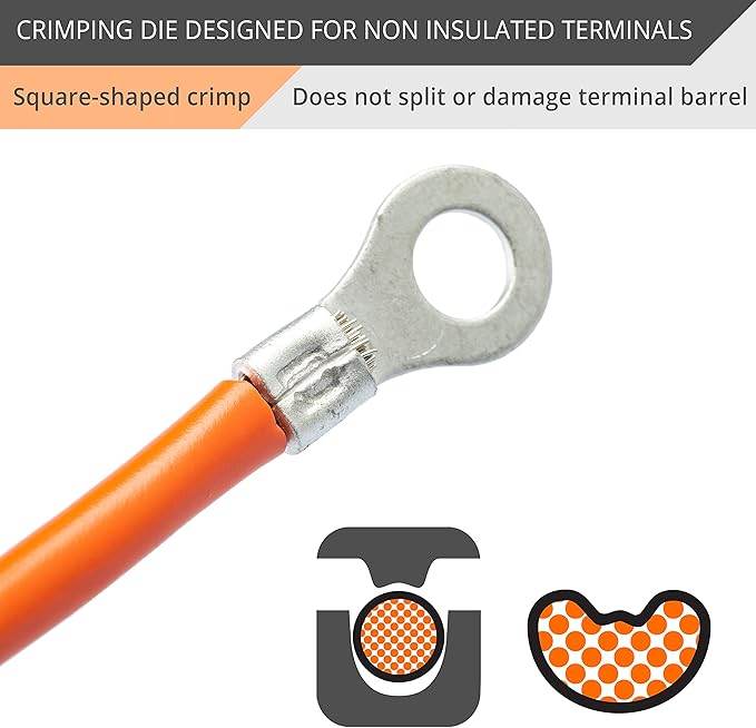 Wirefy Crimping Die for Non-Insulated Terminals - 20-8 AWG