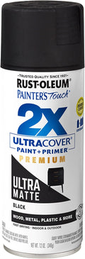 Rust-Oleum Painter's Touch 2X Ultra Cover Spray Paint, Ultra Matte Black | by Rust-Oleum