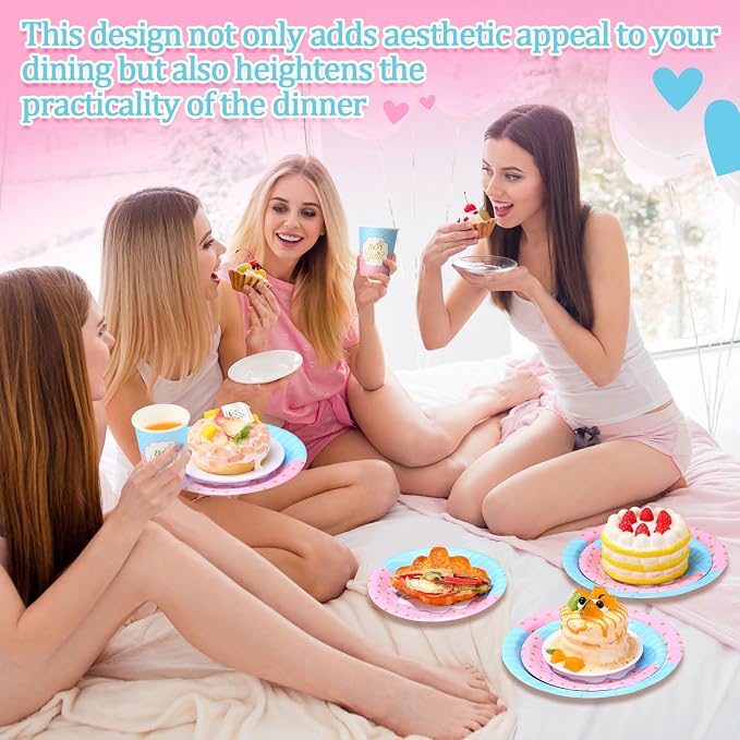 Pickmesh 400 Pcs Gender Reveal Party Supplies Include Boy or Girl Disposable - Image 5