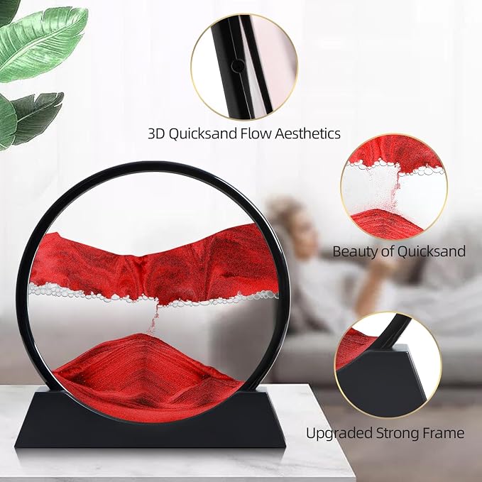Moving Sand Art Liquid Motion, 3D Deep Sea Sandscape Color Quicksand Decor - Image 3