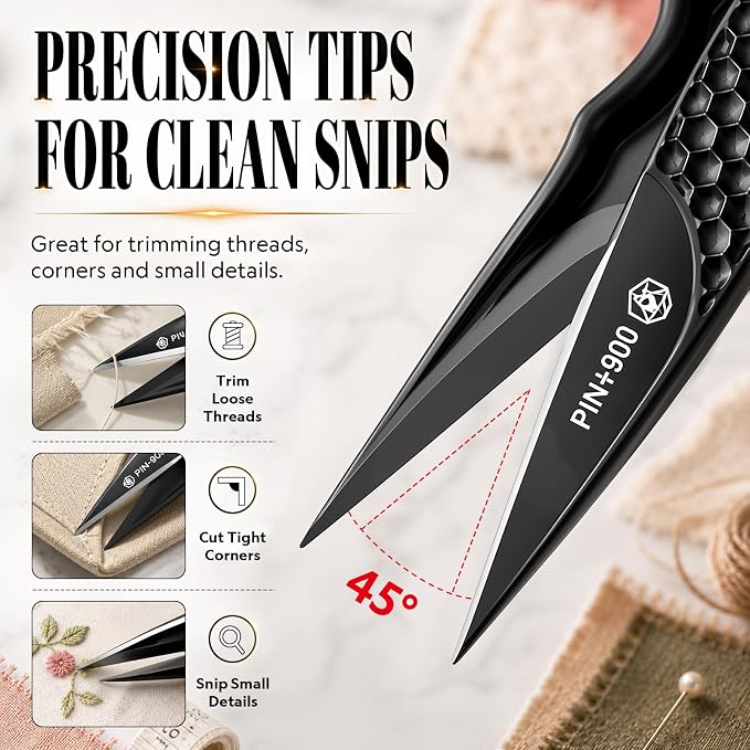 Premium Sewing Scissors, Sharp Precision Thread Snips - Image 4