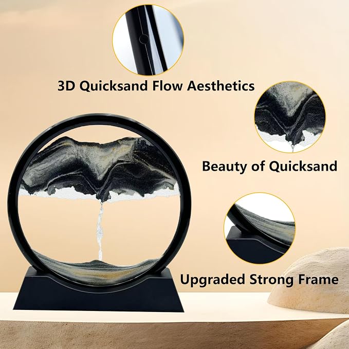 AzureLeap Moving Sand Art Liquid Motion, 3D Deep Sea Sandscape Color Quicksand - Image 4