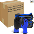 Evridwear Crinkle Latex Rubber Hand Coated Safety Work Gloves for Men Women General Multi Use Construction Warehouse Gardening Assembly Landscaping (L-Size) Blue 120 Pairs Pack